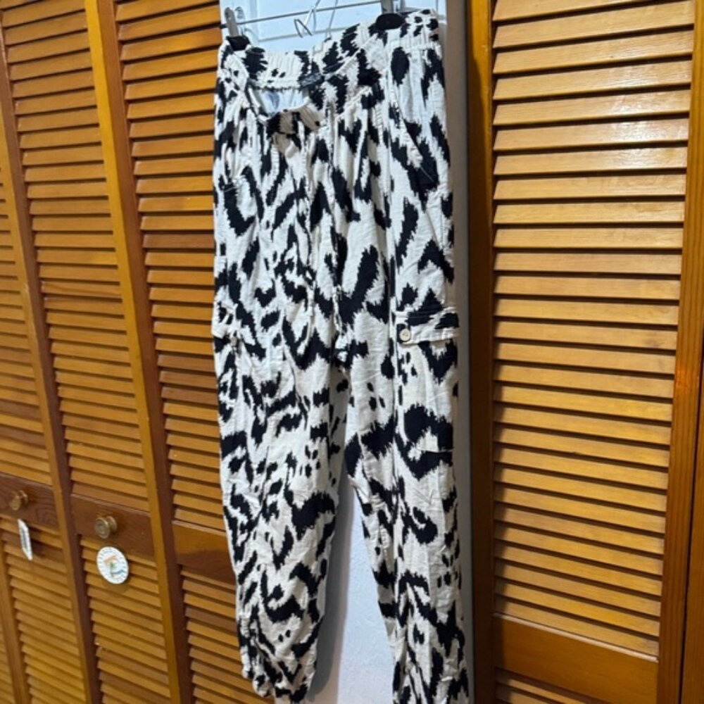 Rachel Zoe Monochrome Abstract Pants